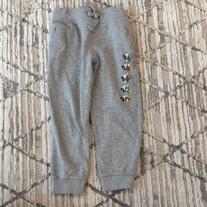 Disney Gray Sweatpants with Mickey Mouse Print